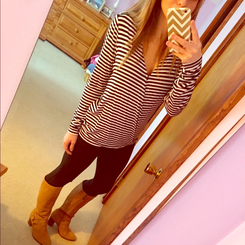 Micheal Kors striped long sleeve tee